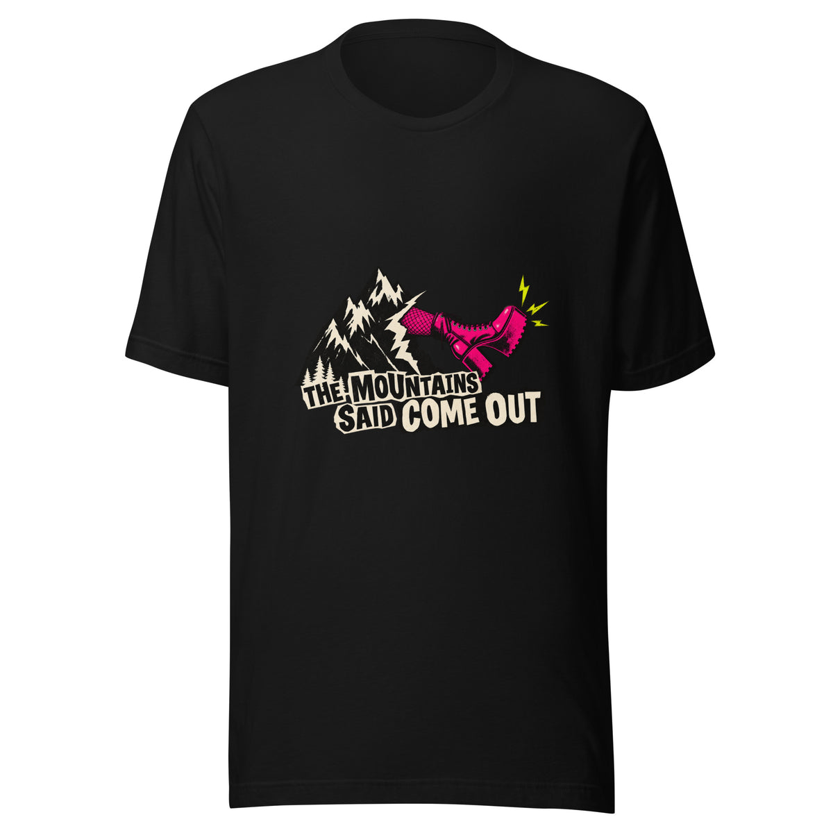 Punk Breakthrough T-Shirt in Black, front view