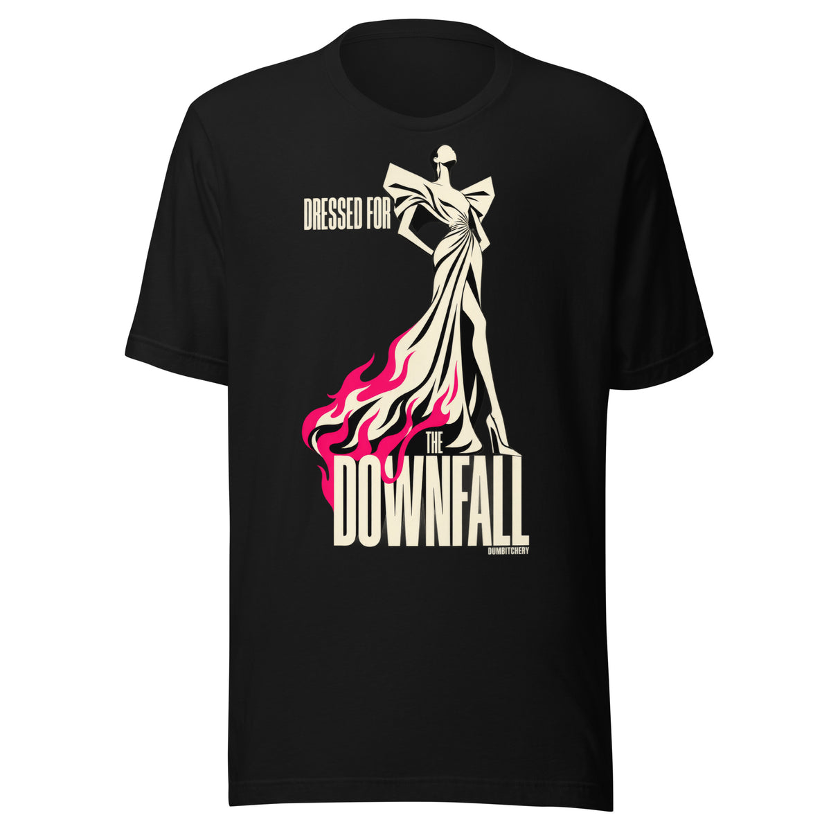 Dressed for the Downfall T-Shirt in Black, front view