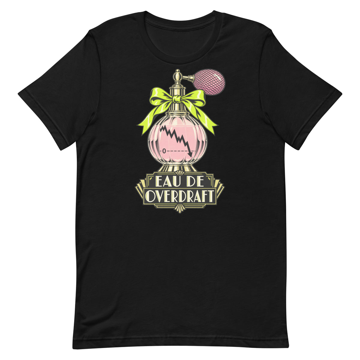 Eau de Overdraft T-Shirt in Black, front view