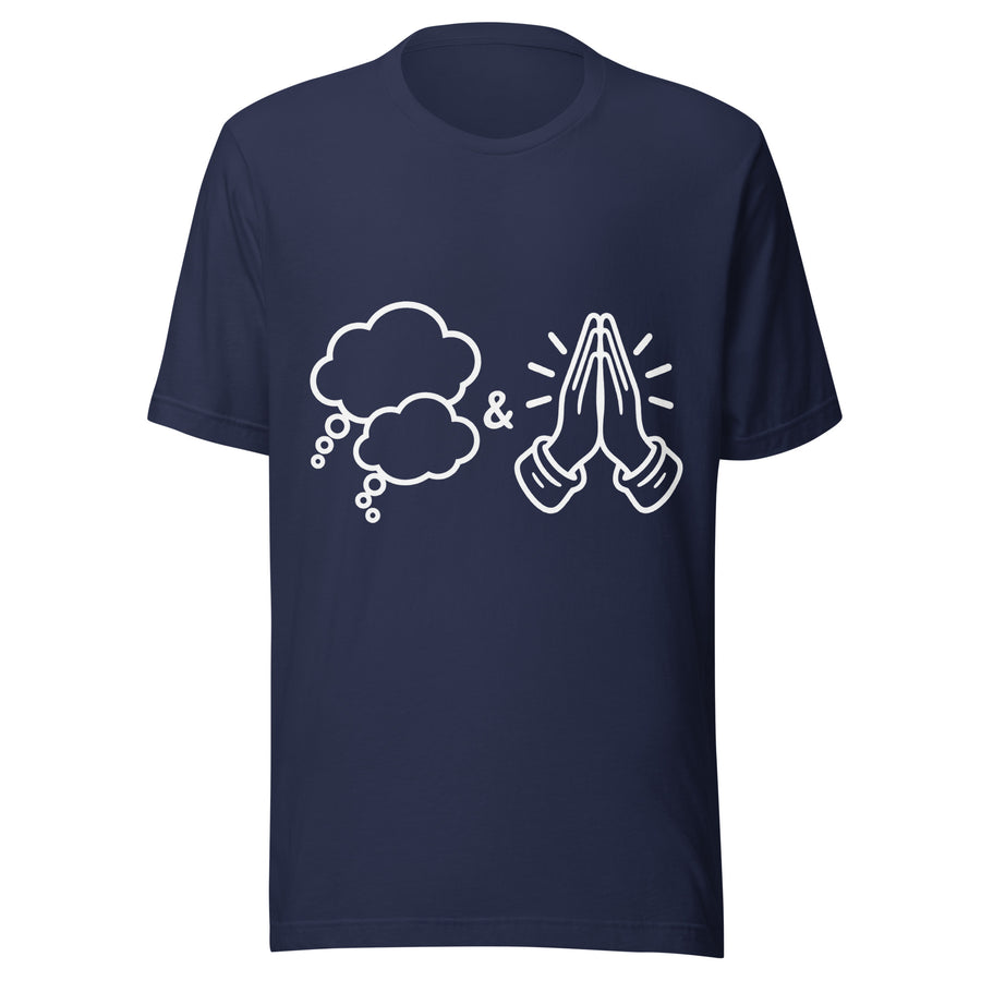 Thoughts & Prayers T-Shirt in Navy, front view